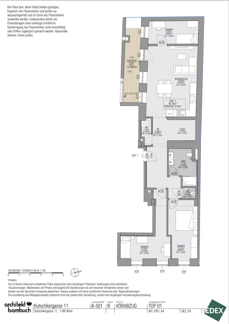Erdgeschosswohnung mit Terrasse am Kutschkermarkt