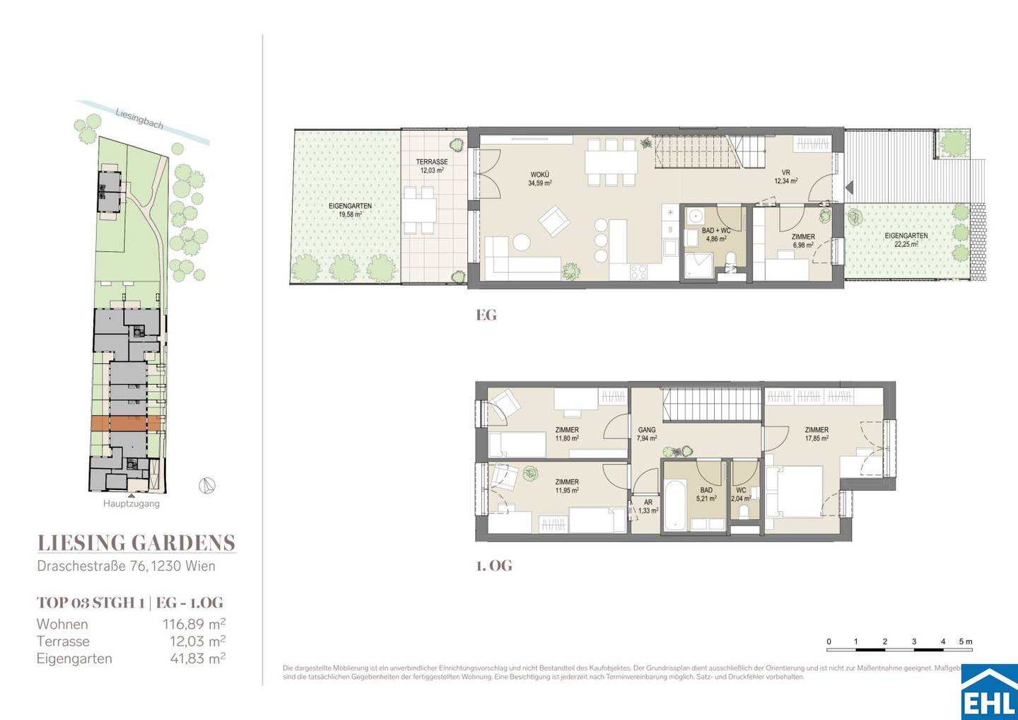 Apartment newly built with terrace and garden
