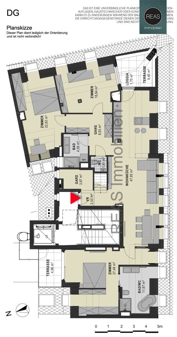 Erstbezug: Klimatisiertes Dachgeschoss-Apartment in Ottakring mit 3 Terrassen