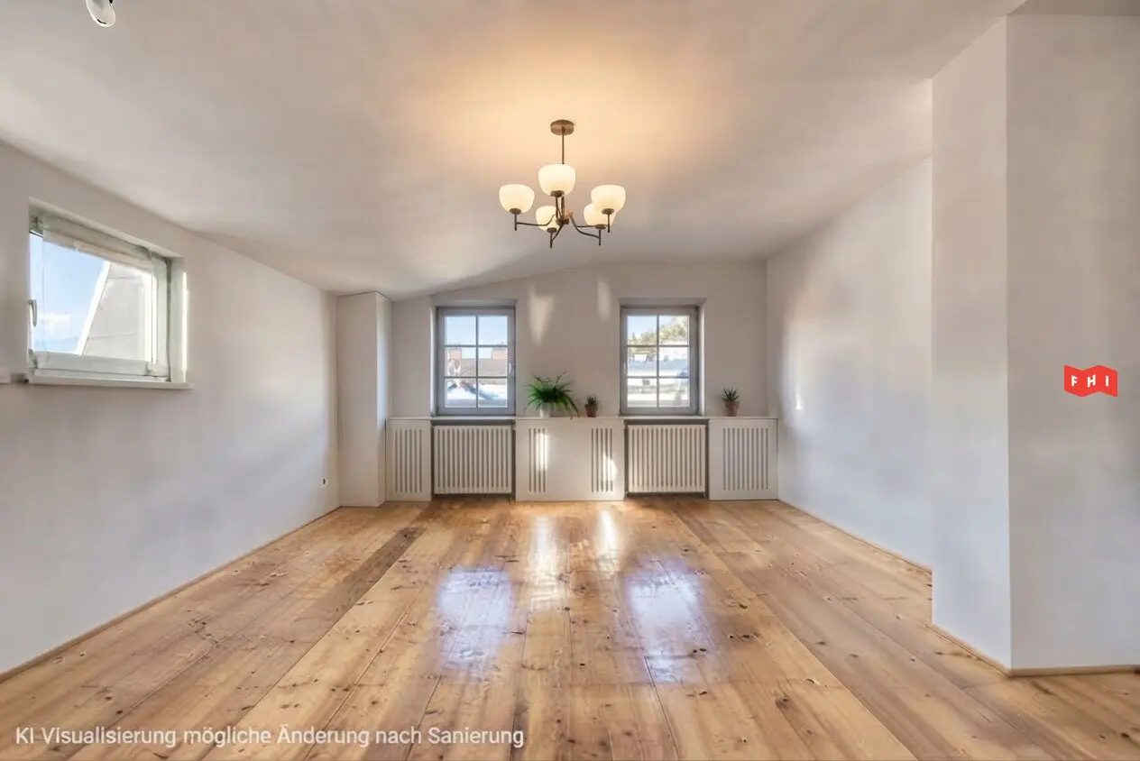Schöne Wohnung im Zentrum von Gmunden – Balkon, 75,35 m², 3. Etage