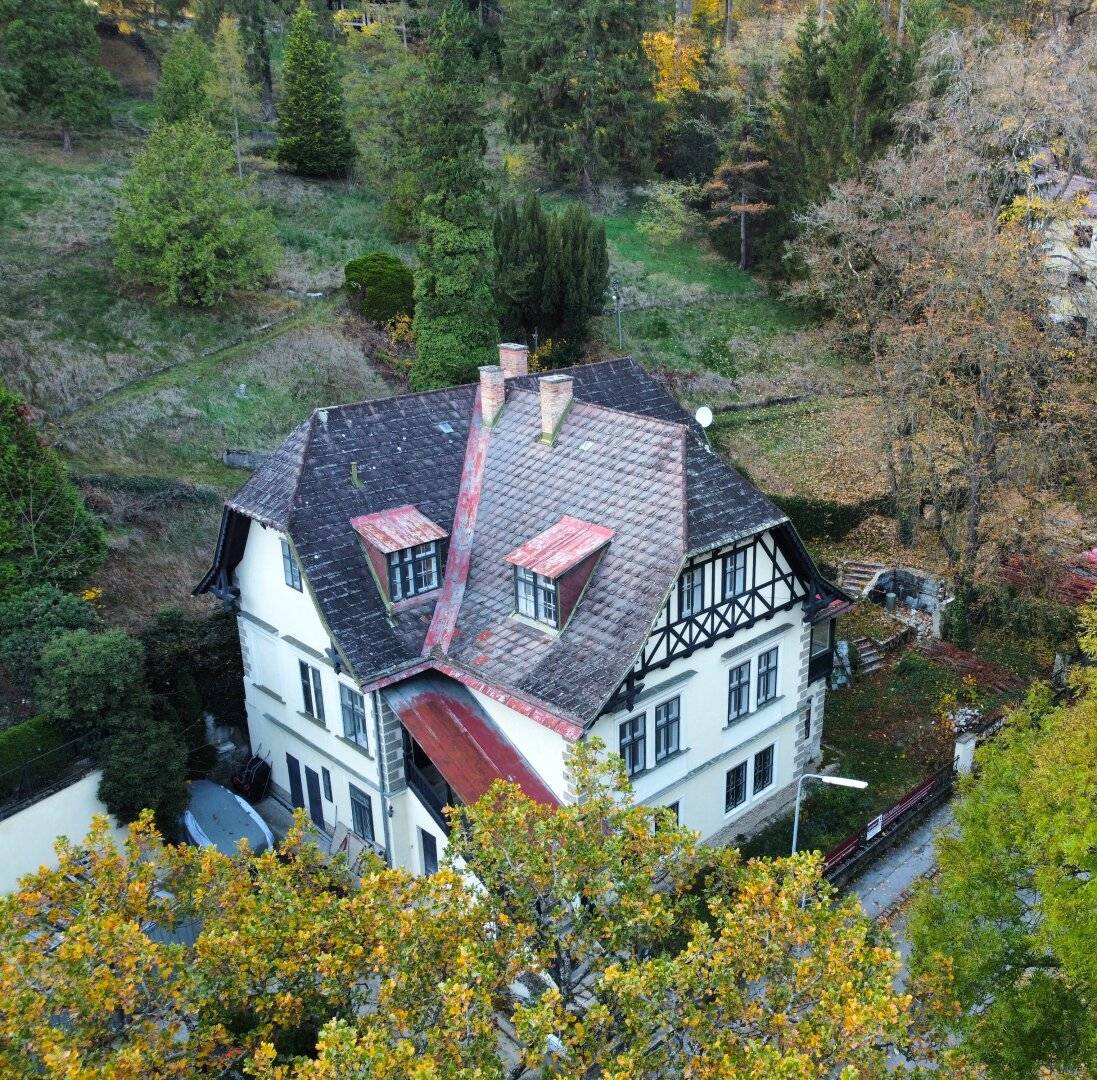 Extraordinary villa in an absolutely quiet forest edge location I Surroundings of pure nature near Lainzer Tiergarten I To be expanded and renovated06?Just kidding? Wait need to be precise,