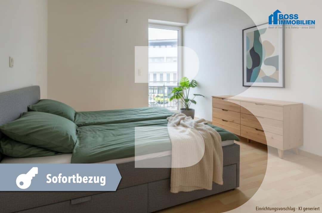 Bright apartment with two balconies and kitchen