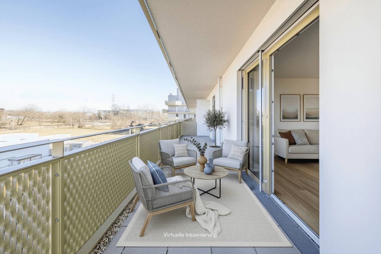 Newly built apartment in green surroundings