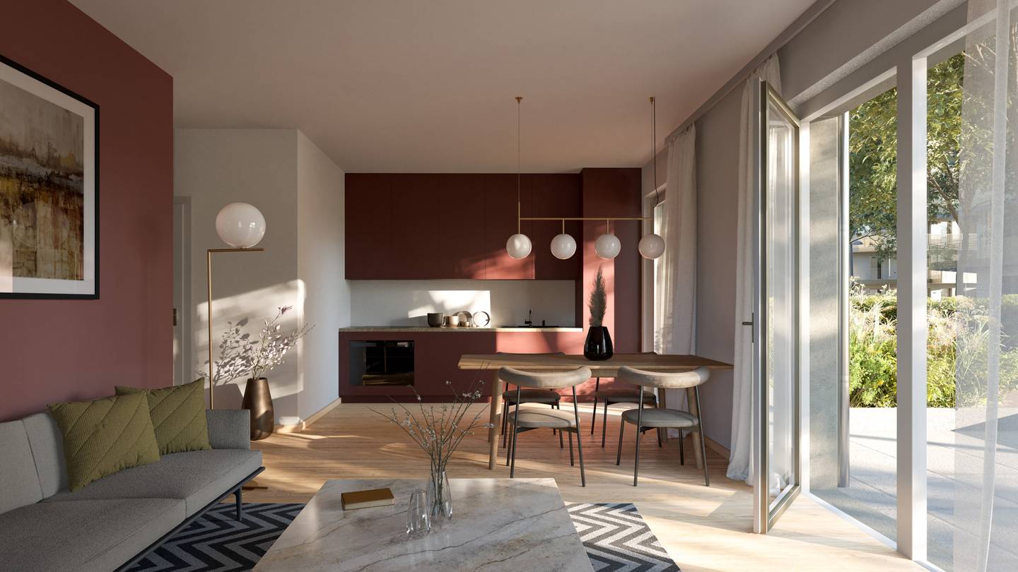 Newly built apartment in green surroundings