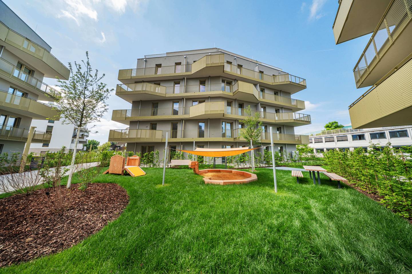 Newly built apartment in green surroundings