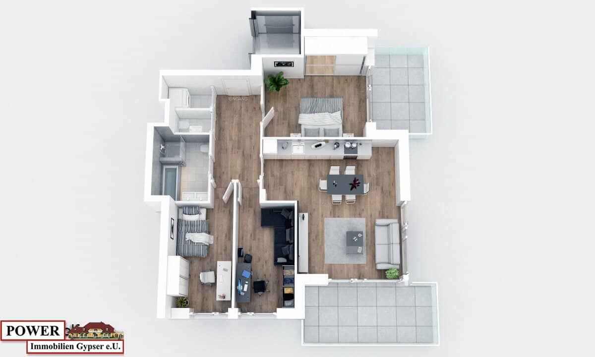 Helle Wohnung mit zwei Balkonen und Lift