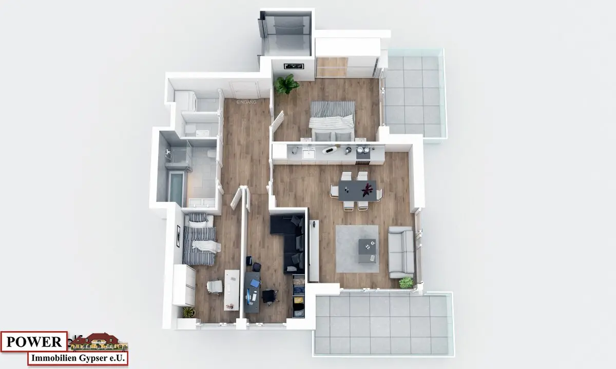 Helle Wohnung mit zwei Balkonen und Lift
