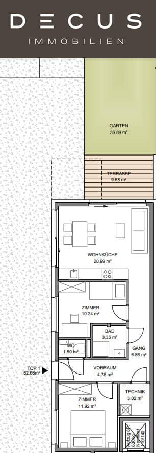 Apartment by the Alte Donau with garden and terrace