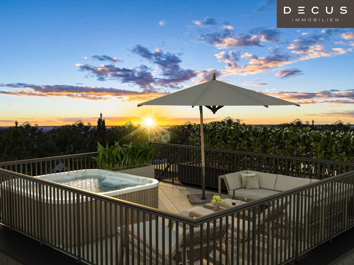 Penthouse with roof terrace and private parking