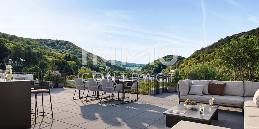 Dachgeschosswohnung mit großer Terrasse und Weitblick