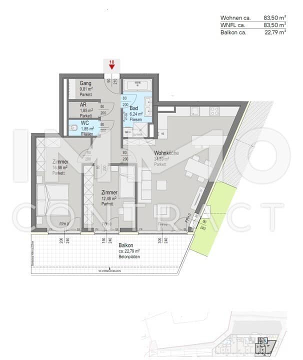 Neubauwohnung Erstbezug Garagenplatz inklusive
