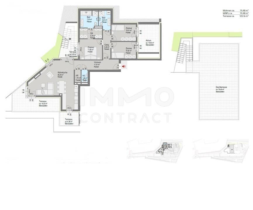 Wohnung mit Dachterrasse und Wienerwaldblick