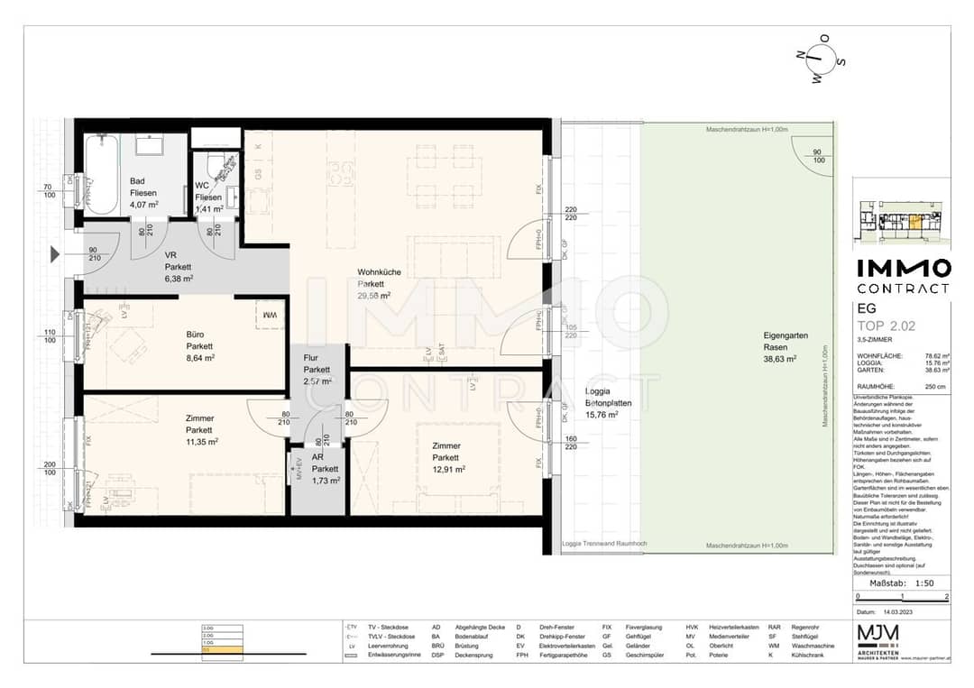 Wohnung Innenstadt mit Tiefgarage und Garten