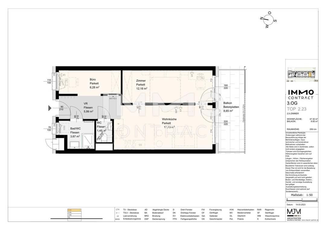 Dachgeschosswohnung Innenstadt ruhige Lage Balkon