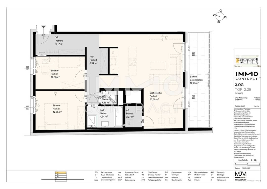 Dachgeschosswohnung innenstadtnah Tiefgarage