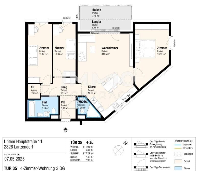 Erstbezug Dachgeschosswohnung mit Loggia