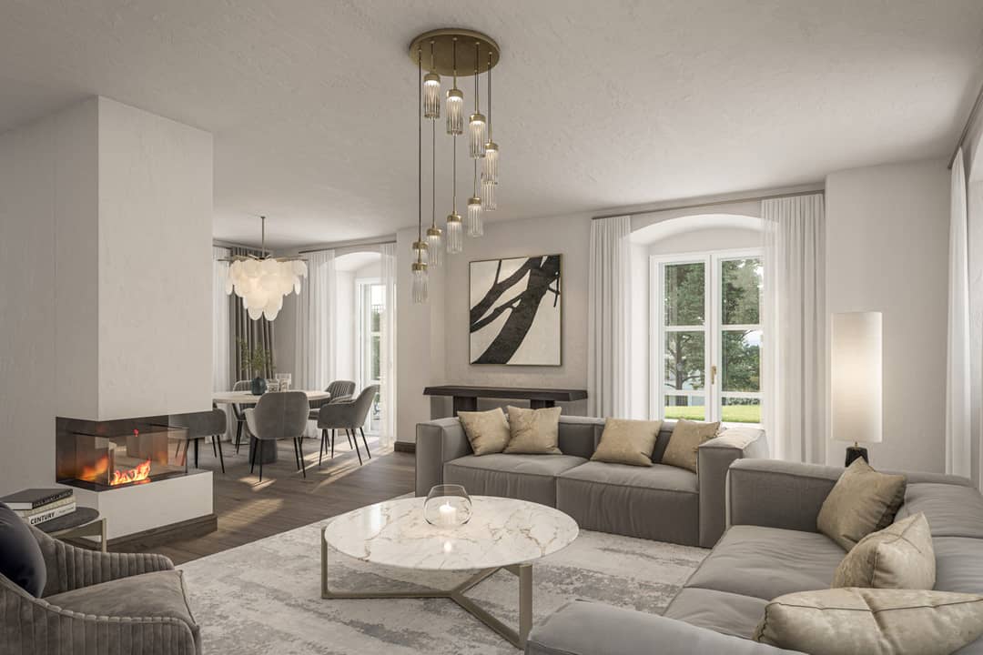 Attic apartment with terrace in Schlosspark Freihof