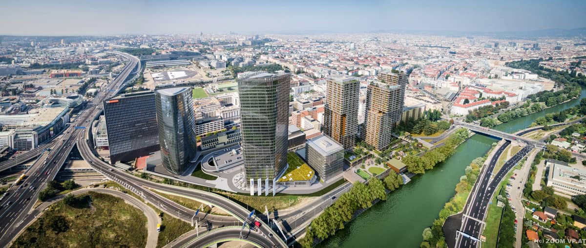 Apartment in Austro Tower with panoramic views at the Donaukanal