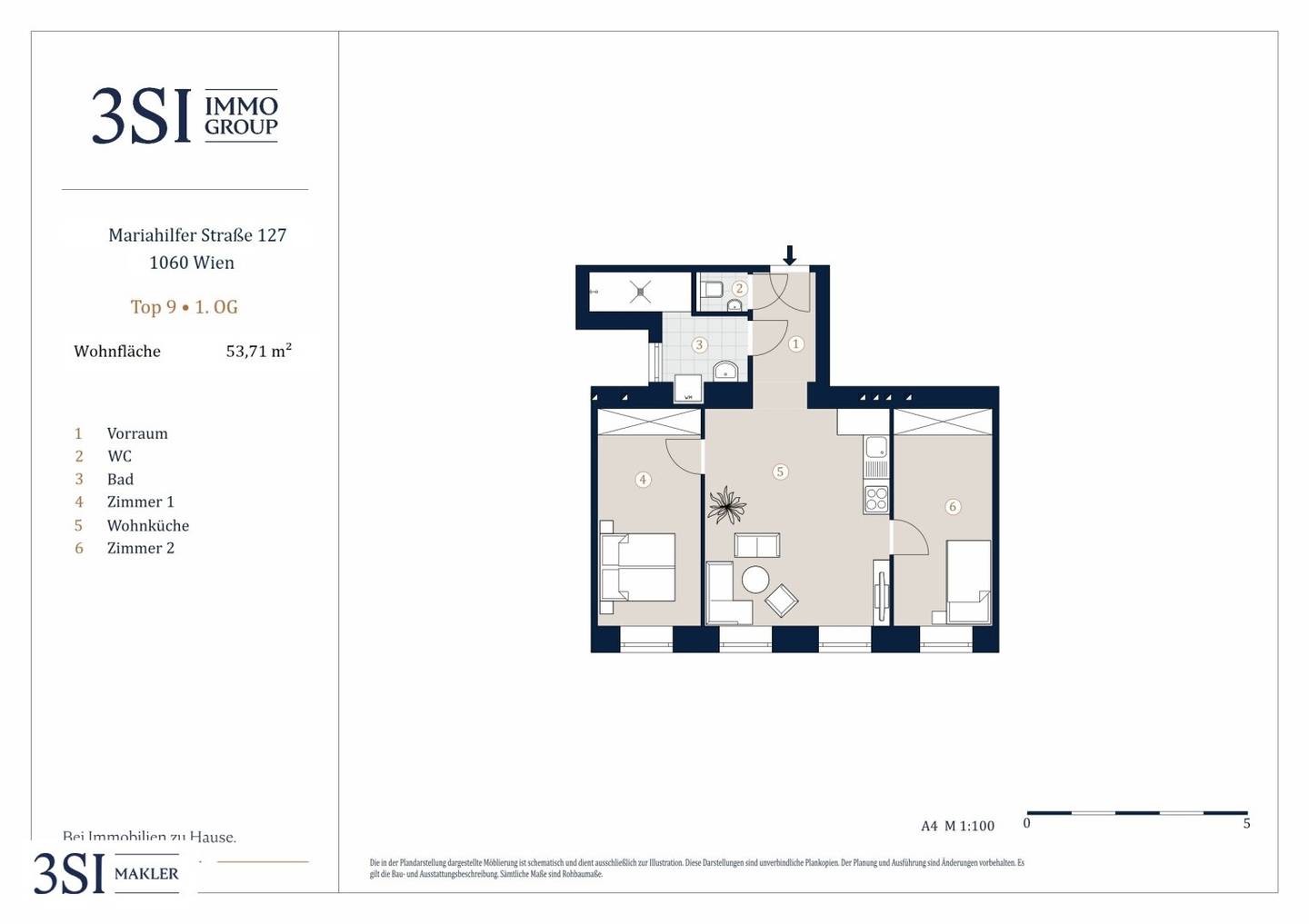Old building apartment with herringbone parquet