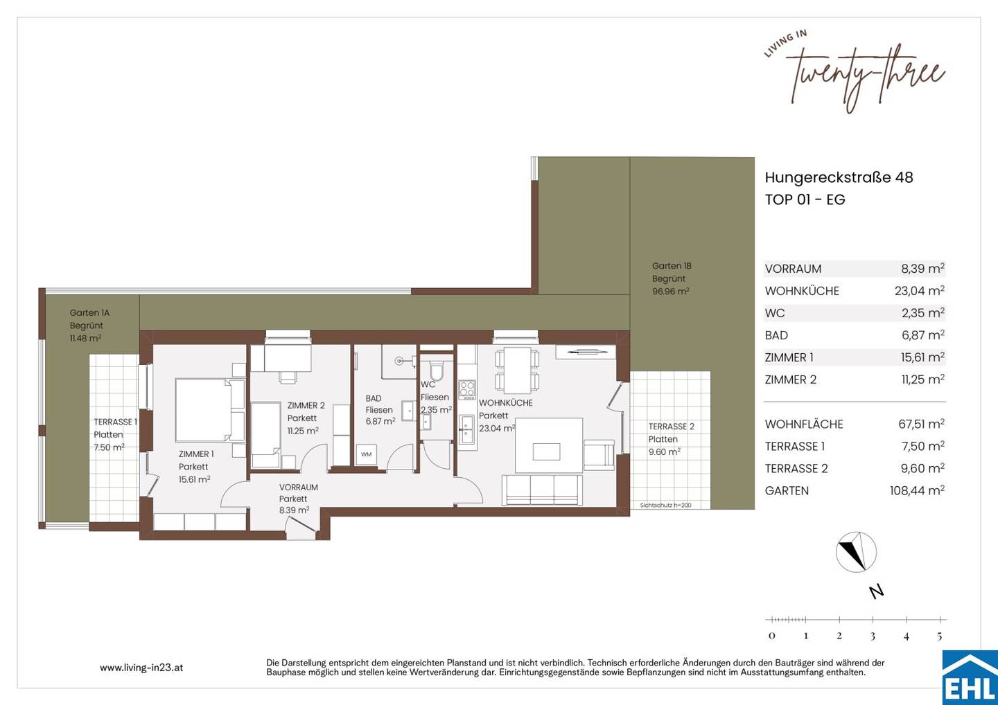 New build apartment with wood hybrid construction