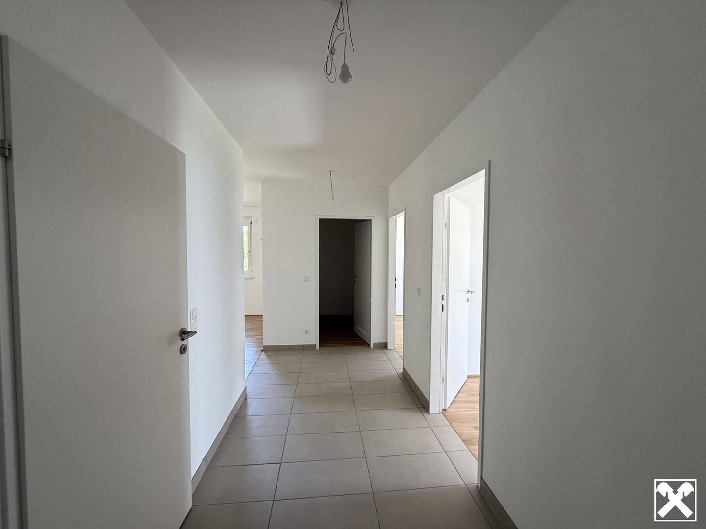 Attic apartment with balcony and garage