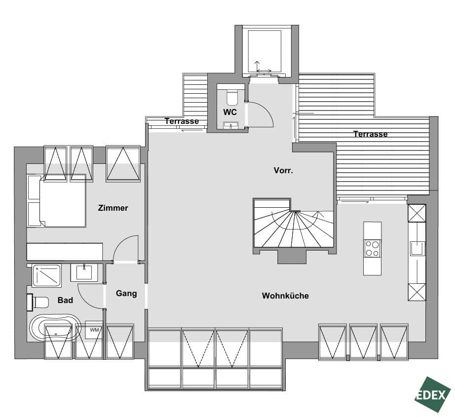 Top floor apartment with terrace newly renovated