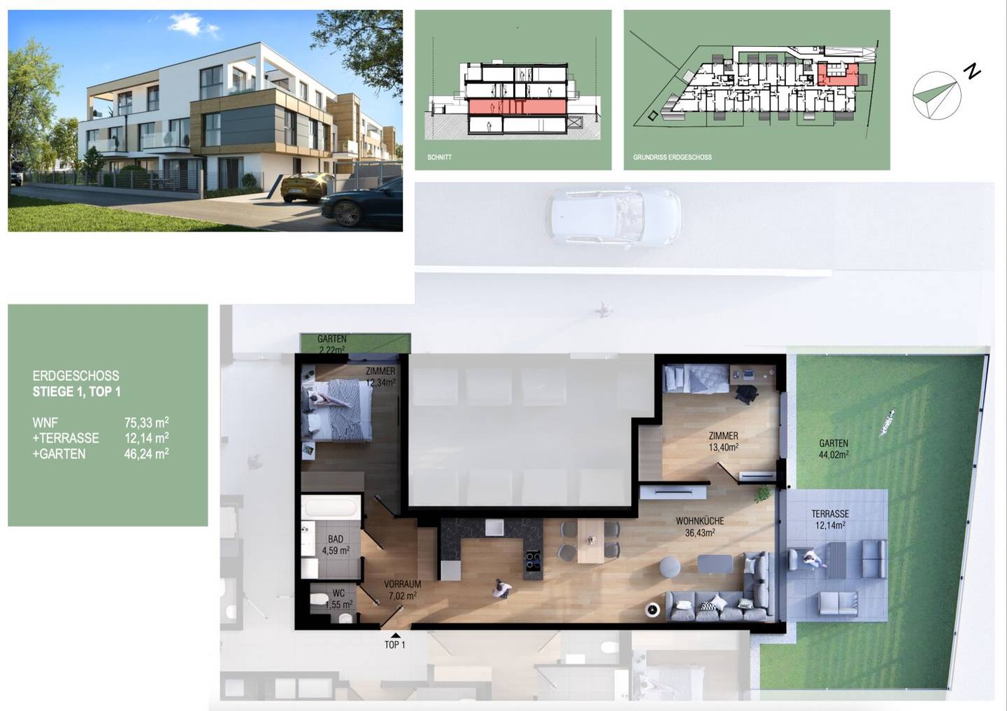 Apartment first occupancy commissionfree near Alte Donau