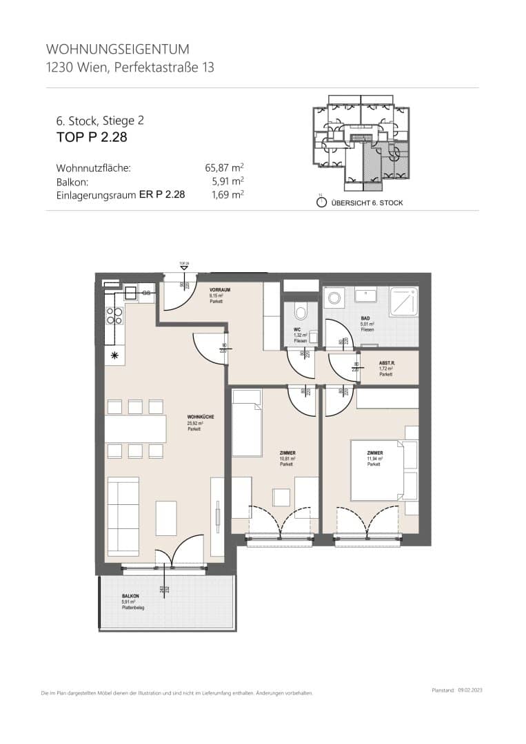 First occupancy: Dream 3-room apartment with south-facing balcony in 1230 Vienna