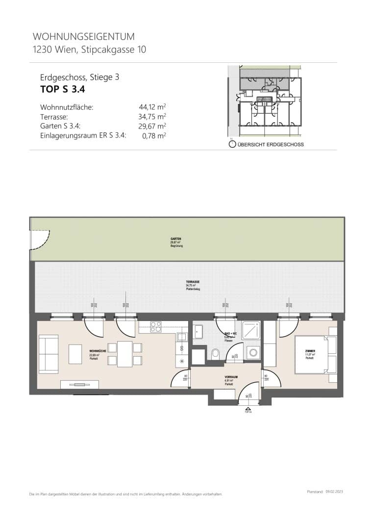 NEW DEVELOPMENT PROJECT - TRENDY GARDEN APARTMENT: 2-ROOM WITH TERRACE