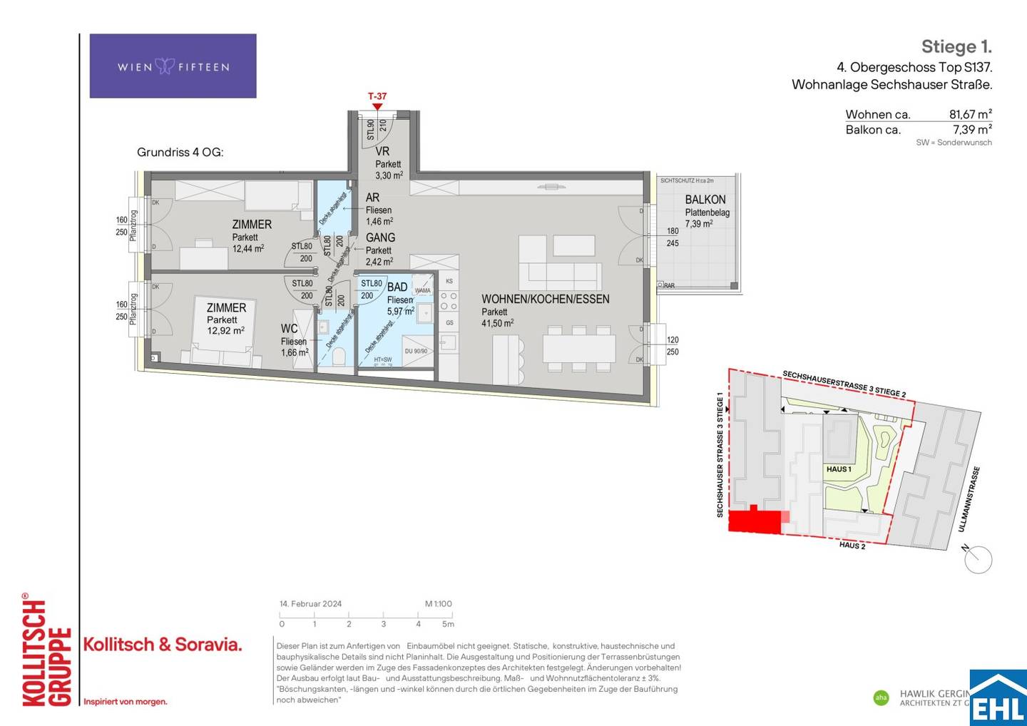 Neubau Erstbezug Wohnung mit Balkon nahe U6