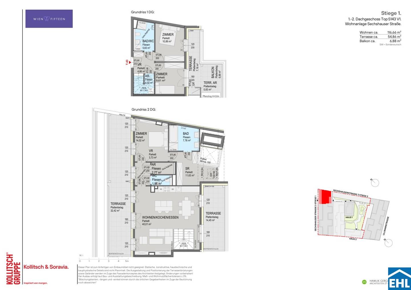 Apartment first occupancy near U6 courtyard