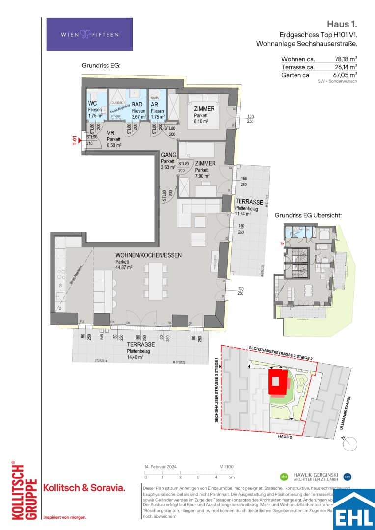 New build apartment in first occupancy near U6