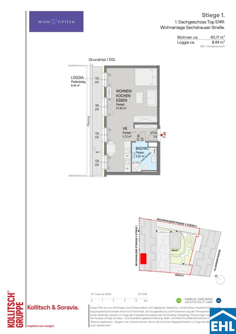 Wohnung Erstbezug Neubau Loggia Nähe U6