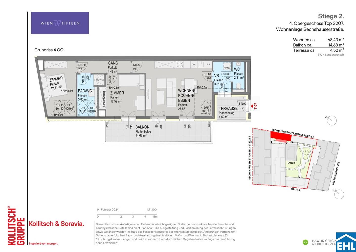 Investment apartment first occupancy near U6