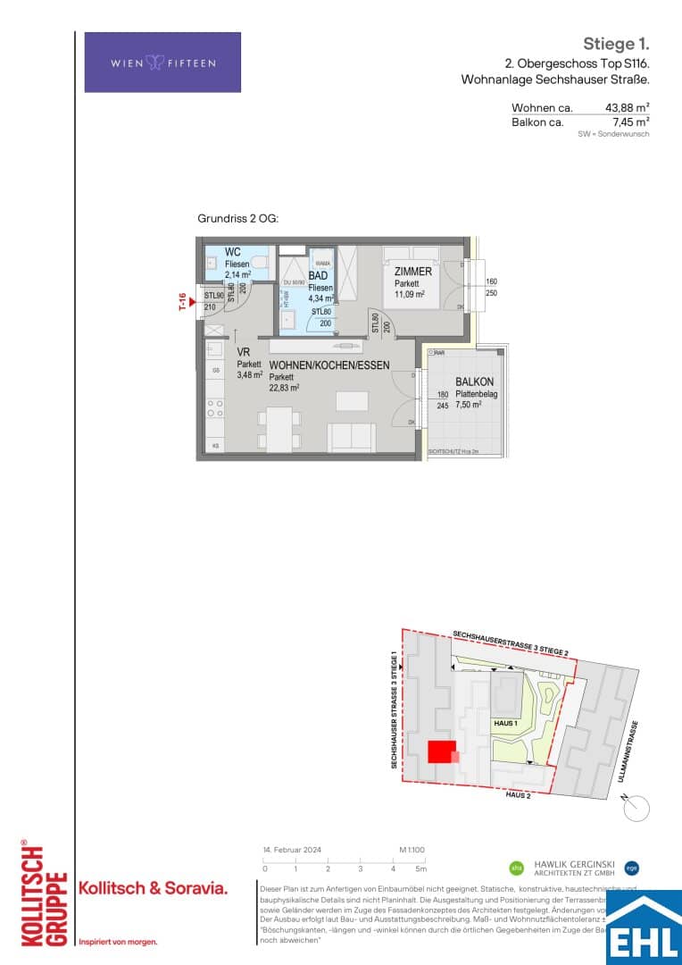 Apartment near U6 with renovated historic building