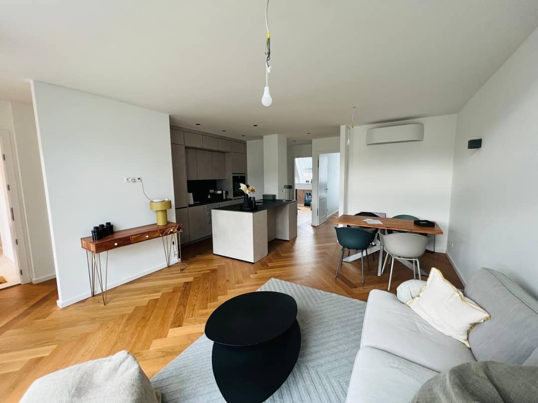 Attic apartment first occupancy with large balcony
