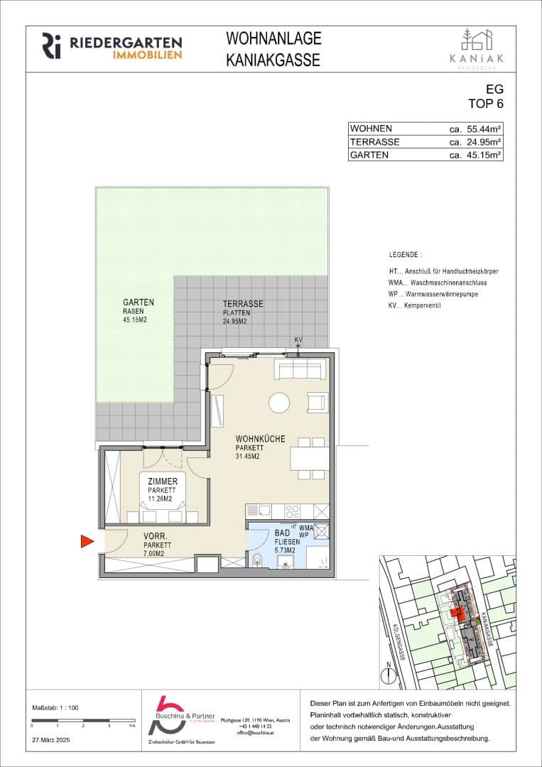 Apartment with garden and terrace near Simmering