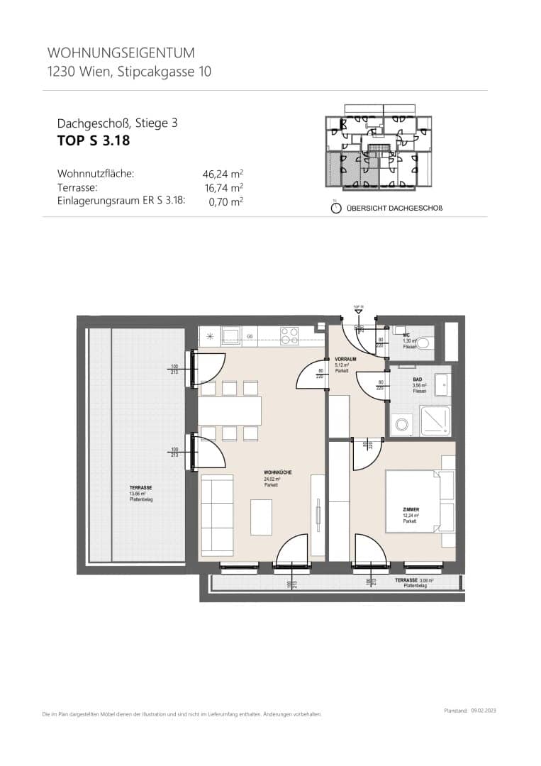 ERSTBEZUG: 2-ZIMMER DG-TRAUM MIT TERRASSE!