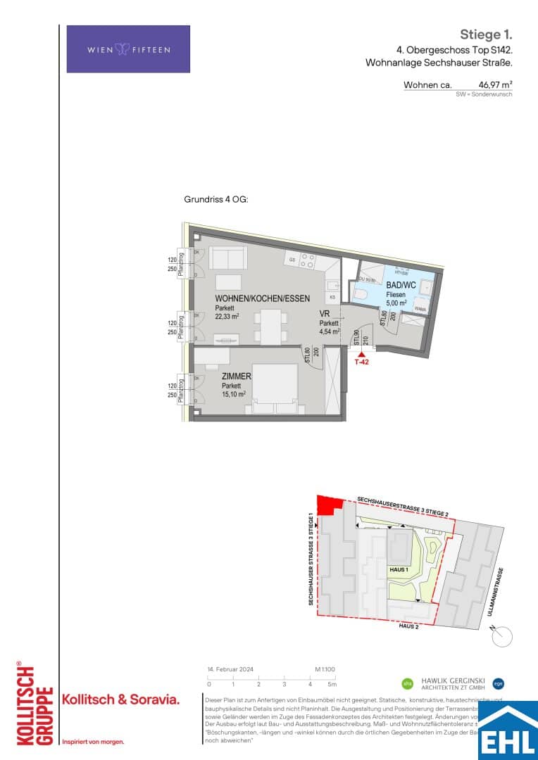 First occupancy apartment near U6