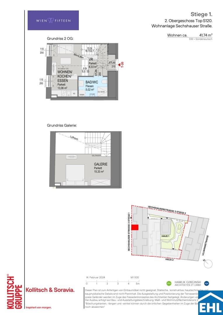 Apartment commission free near U6 courtyard