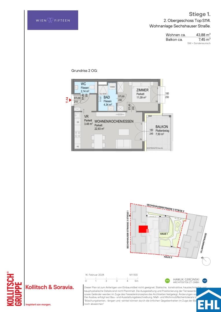Vorsorgewohnung mit Balkon und Südostausrichtung