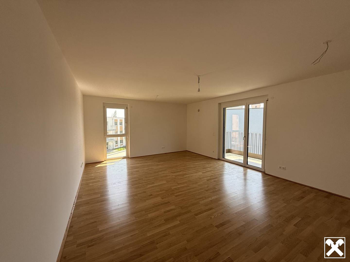 Two room apartment with balcony and underground parking