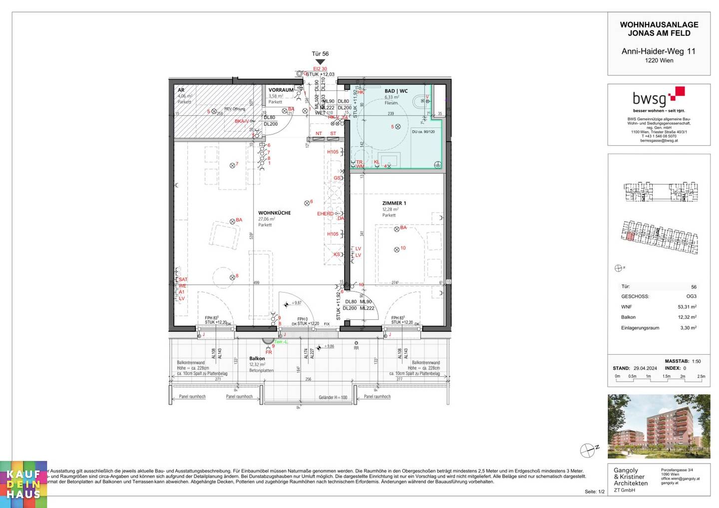 Wohnung new build first occupancy balcony near Hirschstettner Badeteich