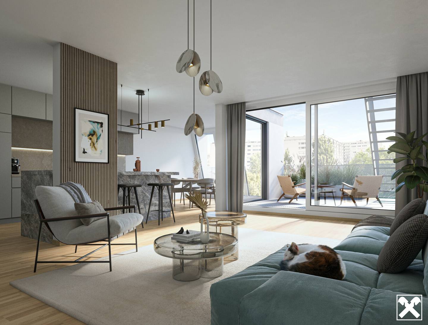 Wohnung mit Terrasse nahe U1 Kagraner Platz