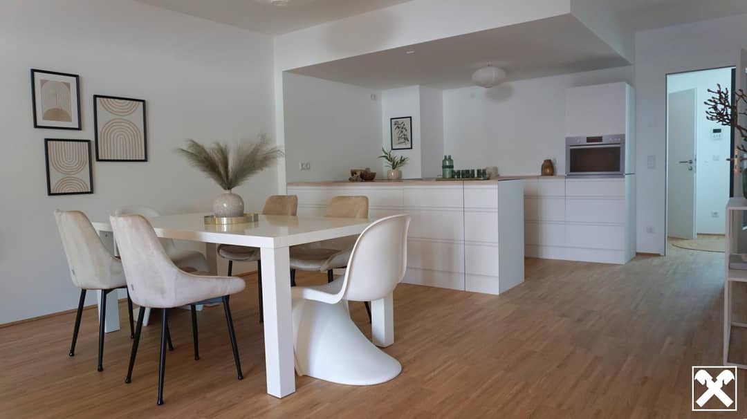 Neubauwohnung nahe U1 Kagraner Platz Terrasse