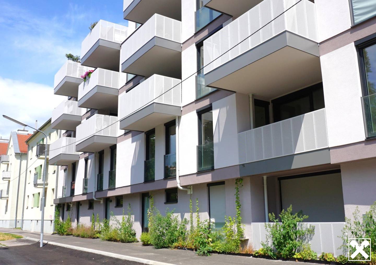 Wohnung Neubau nahe U1 Kagraner Platz Loggia