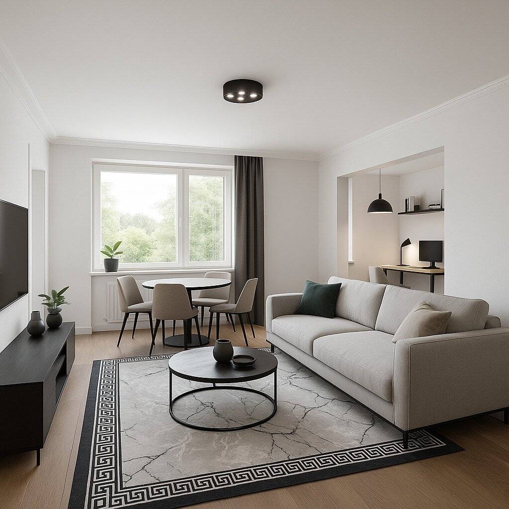 Bright in need of renovation 2.5 room apartment