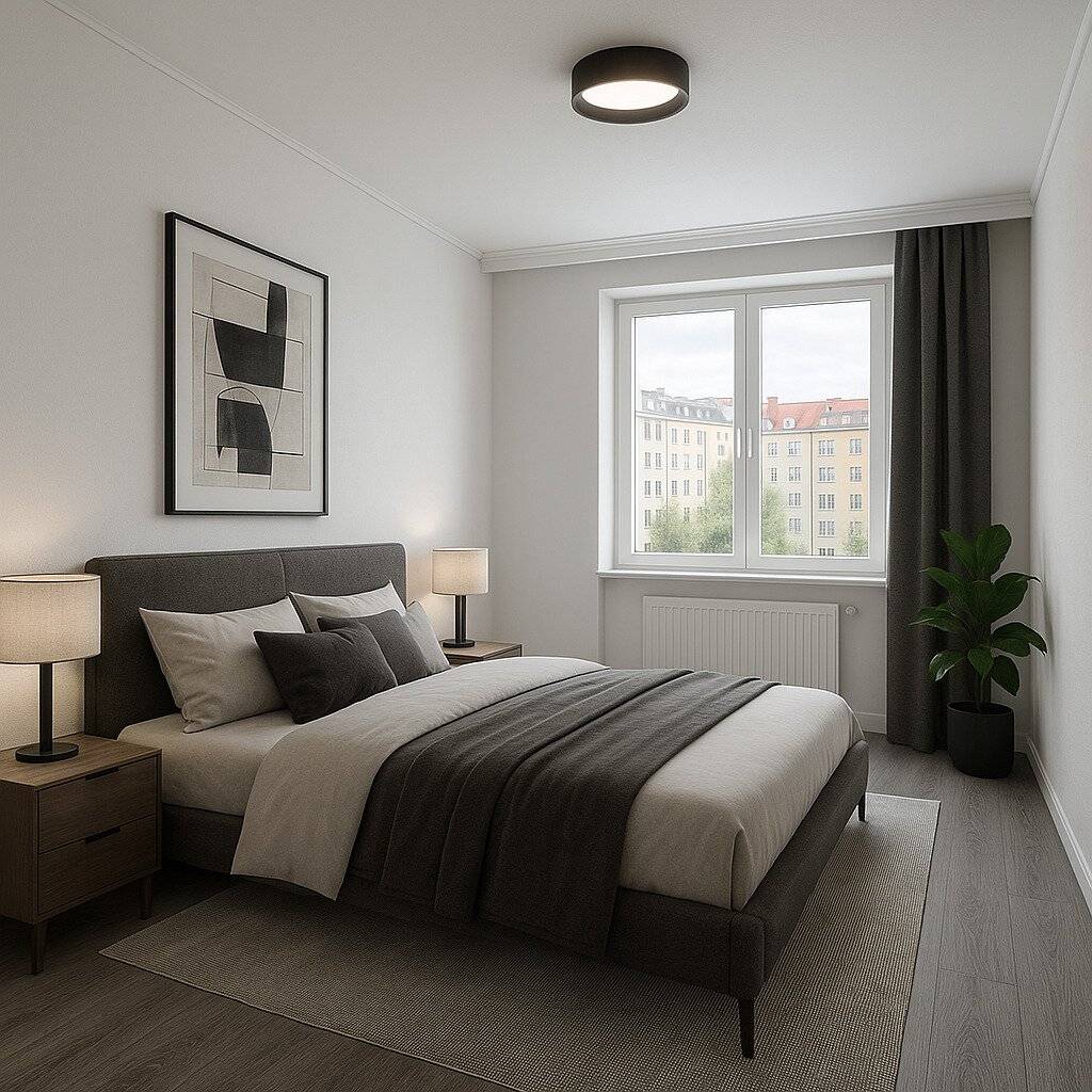 Bright in need of renovation 2.5 room apartment