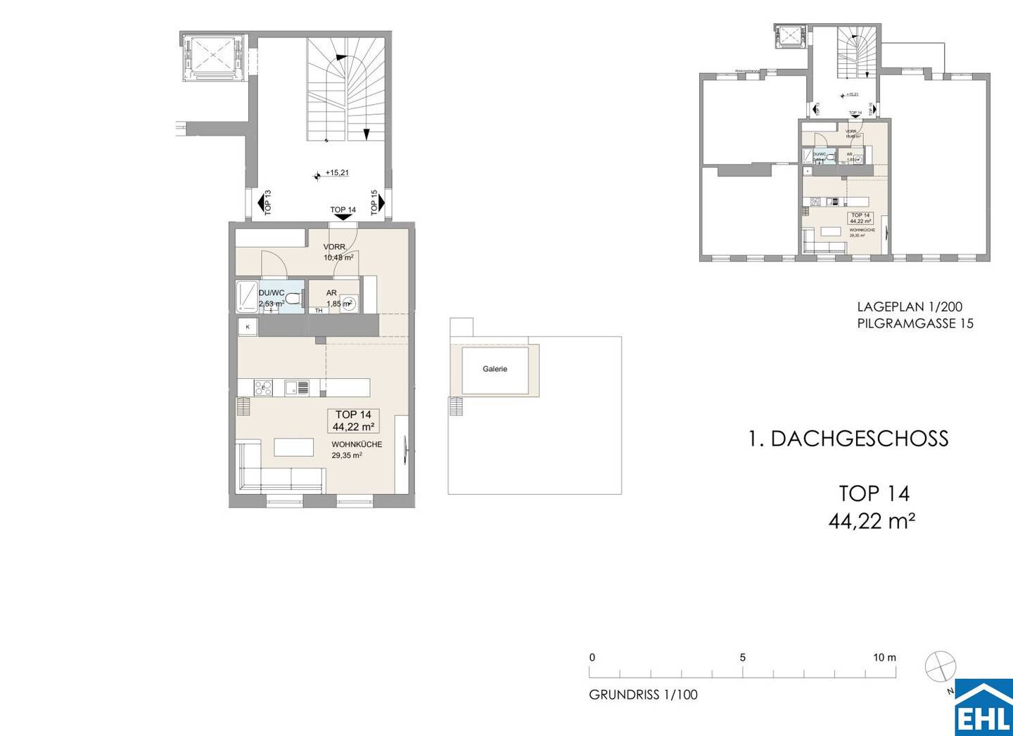 Attic apartment near Naschmarkt with lift