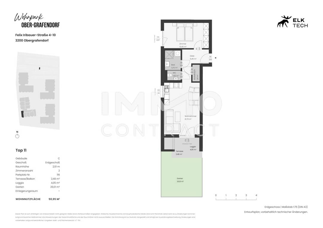 Newly built timber apartment with private garden